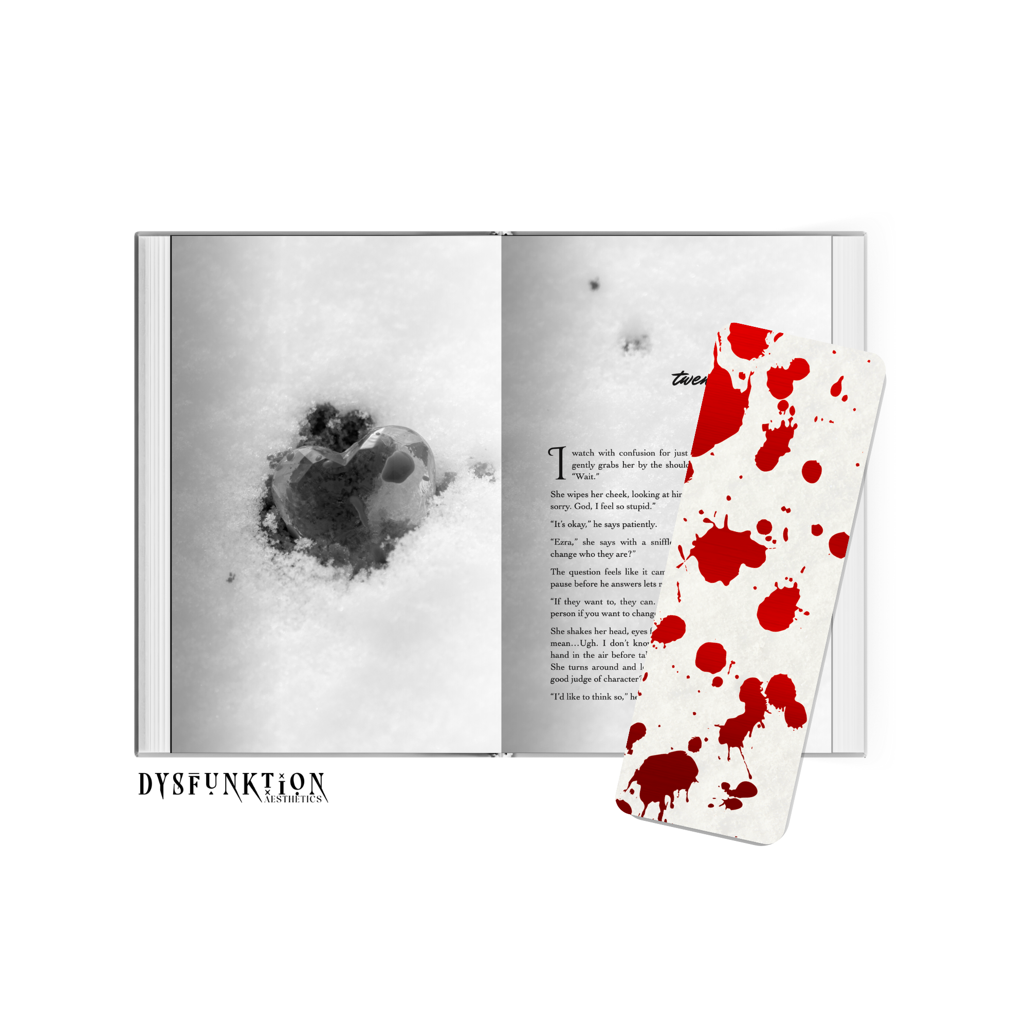 Custom bookmark design created to complement book 