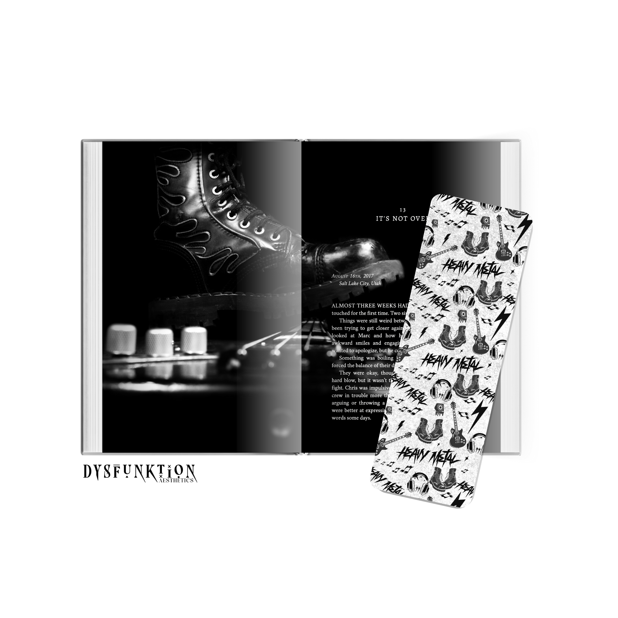 Custom bookmark design created to complement book 