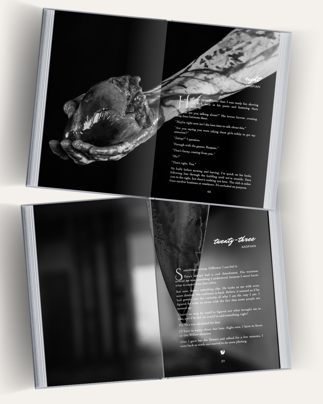 Book interior layout with decorative imagery supporting the text.