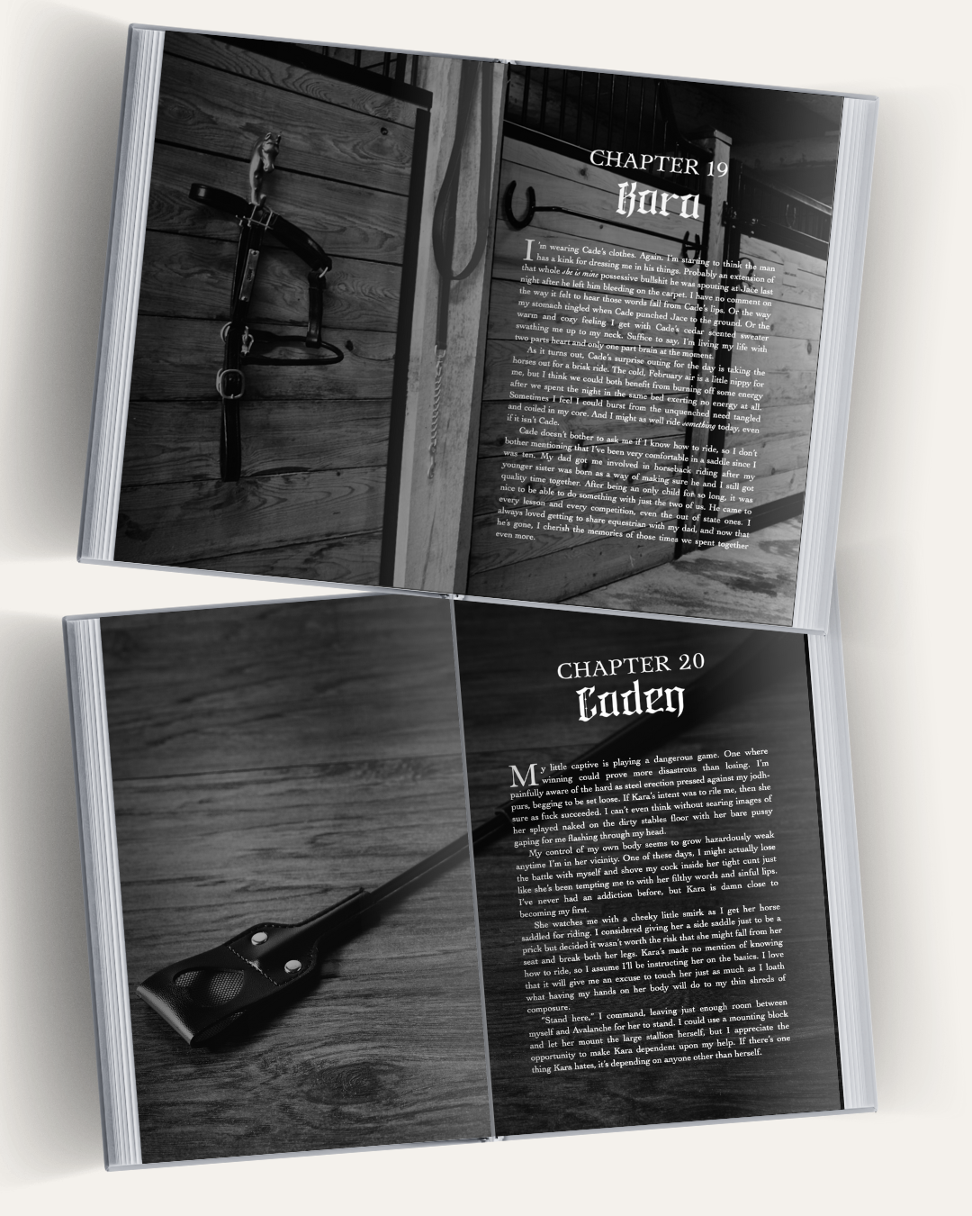 Book interior page showing chapter opening with intentional typography