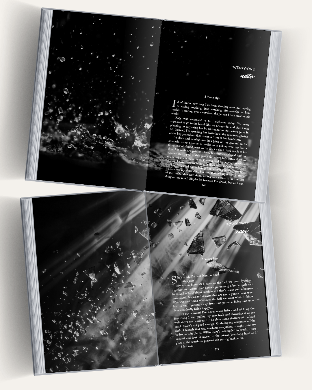 Interior page design combining text with symbolic graphic details.