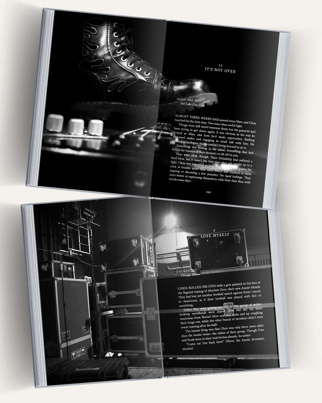 Interior page design combining text with symbolic graphic details.