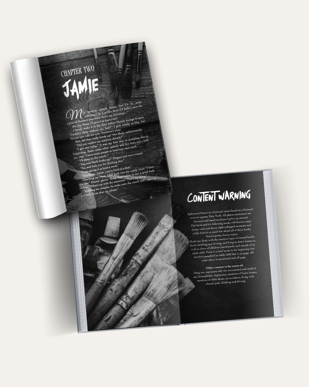 Interior page design combining text with symbolic graphic details.