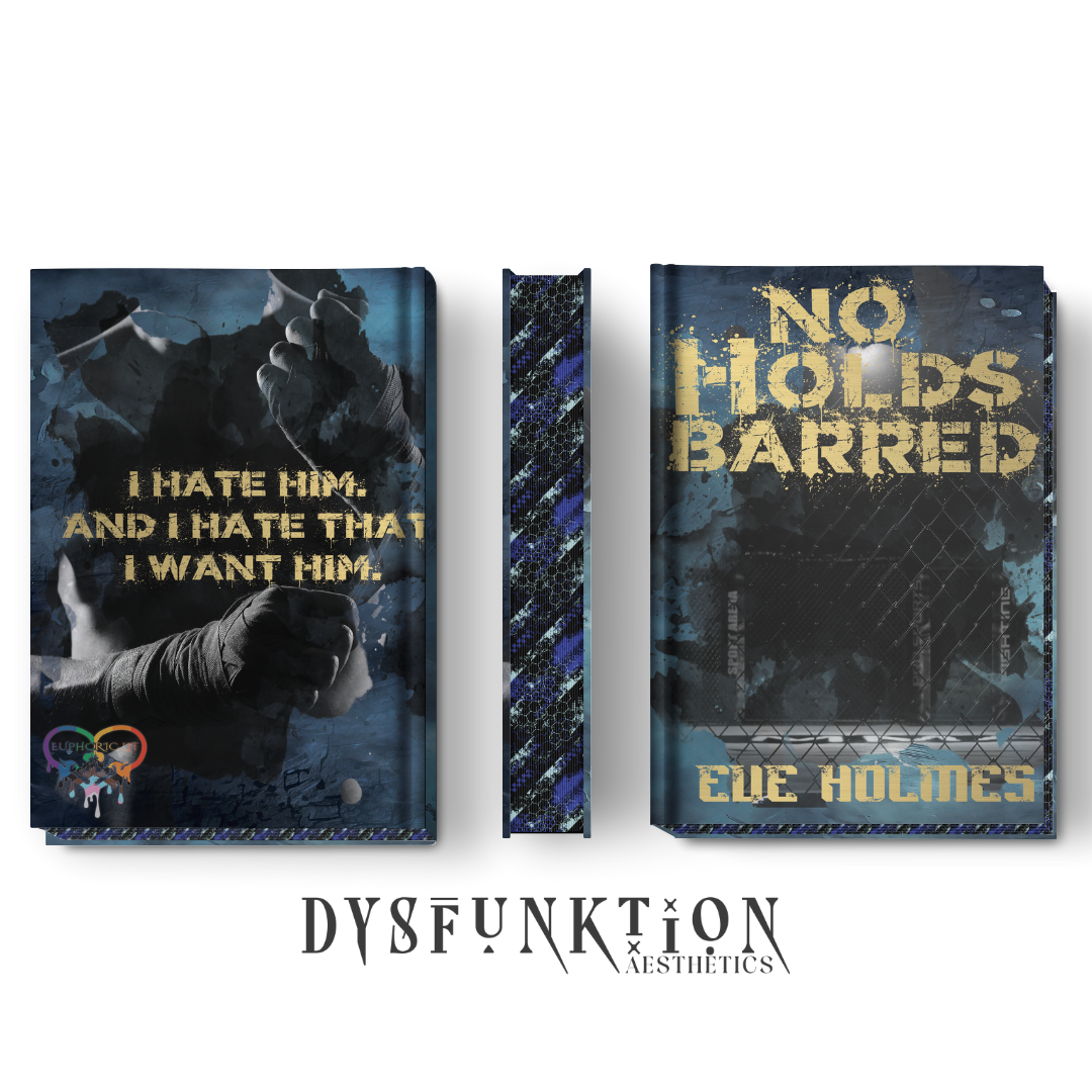 Custom special edition book cover featuring MMA fighting ring 